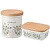Skater ENBT5-A Enameled Butter Case, Wooden Lid, 16.9 fl oz