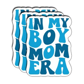 (3Pcs) in My Boy Mom Era Sticker, Waterproof Vinyl Decals for Books, Laptops, Phones, Tumblers, Water Bottles, Gifts for Moms, Nana, Gigi, Mama, Grandma, Size 2.2 x 3 Inch