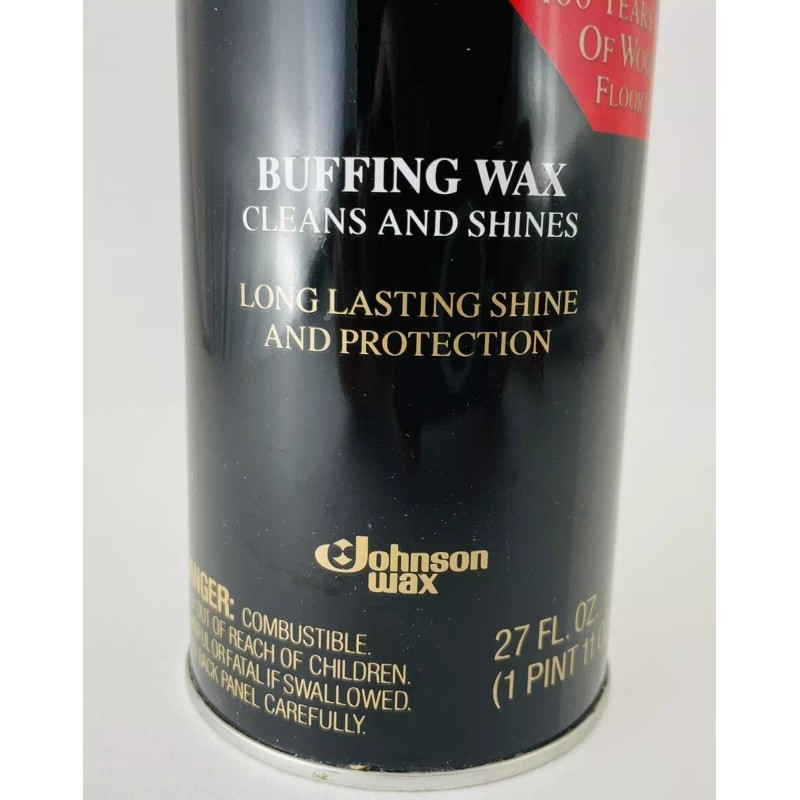 Johnson Wax Fine Wood Floor Care Buffing Wax, Cleans And