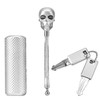 Fayelume Skull Luggage, 3.5 * 0.6 * 0.6in Zipper Lock,
