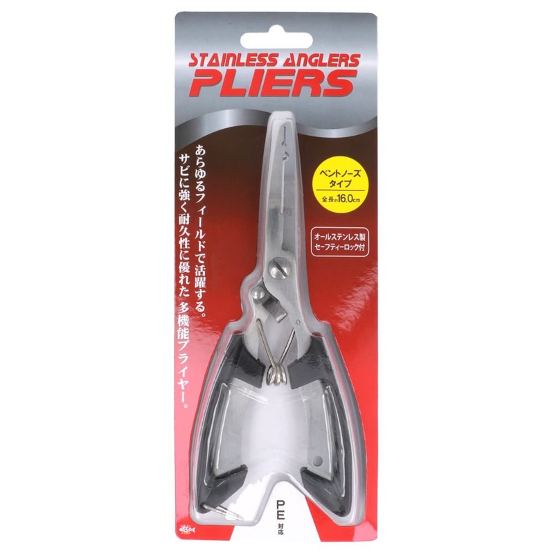 タカミヤ(TAKAMIYA) ステンレスアングラーズプライヤー ベントノーズタイプ ブラック