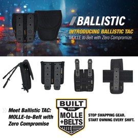 Hero’s Pride Ballistic Tac MOLLE Expandable Baton Holder – Open Top, Small – Fits 16–21" Batons & Flashlights – MOLLE & Belt Compatible, Durable 1680 Denier Tactical Case