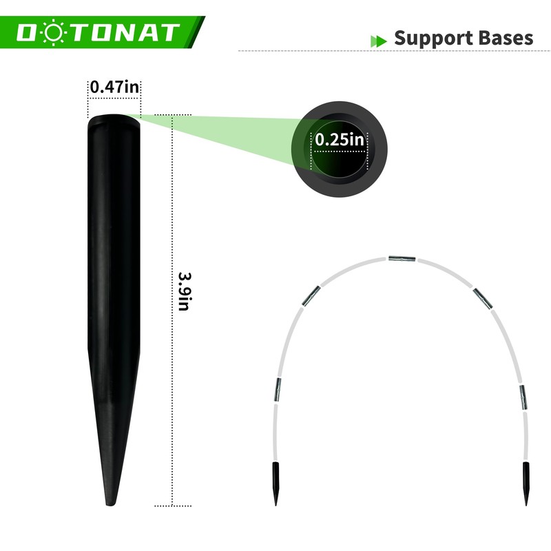 OOTONAT Garden Hoops for Raised Beds- Rust Free Fiberglass Frame