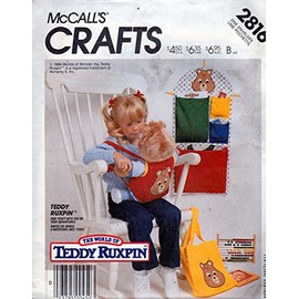 Vintage McCall's Crafts 2816;1986; Teddy Ruxpin Accessory Package.