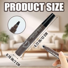 4 Fork Tip Tattoo Eyebrow Pen, Ash Brown Microblading Eyebrow Pencil 3D Waterproof Eyebrow Tint Pencil Shaper Dark Brown Waterproof, Long Lasting, Natural Looking, Stays On All Day
