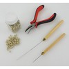 Hair Extension Metal Plier Tool + Wood Hook + Pulling