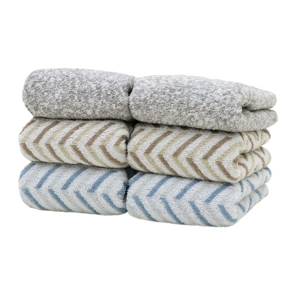 Freely Towels, Face Towels, Set of 6, 13.4 x 31.5