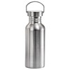 Uninsulated Stainless Steel Water Bottle, Single Wall, with Carrying Loop,
