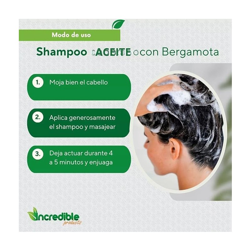Champú Aceite DE BERGAMOTA 32 fl oz (950ml) CHAMPÚ ACEITE