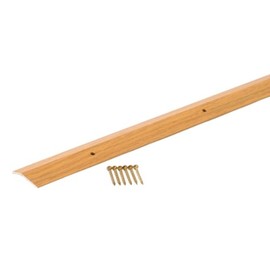 M-D Building Products 40122 1-3/8 in. X 72 in. Oak Aluminum Metal Decor Carpet Trim w/Screw Nails