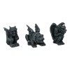Chained Gothic Stoic Gargoyles Chimera Guardian Figurines Miniature Set 3"Tall