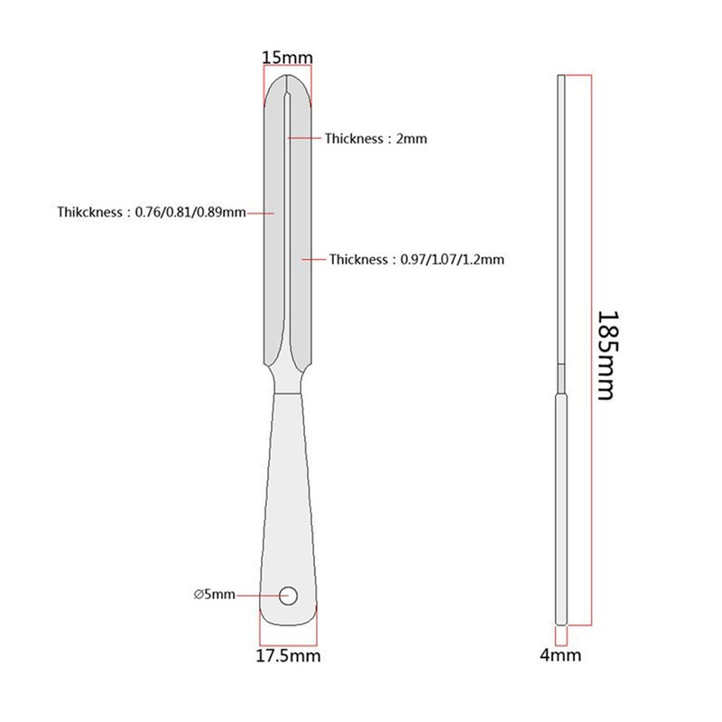 3pcs Nut File Tapered Cutting Edge Comfortable Handle Double Sided
