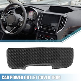 X AUTOHAUX Car Power Outlet Cover Trim Interior Accessories for Chevy Corvette C5 1998-2004 Polyurethane Carbon Fiber Pattern Black