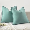 MIULEE Pack of 2 Aqua Green Decorative Pillow Covers 20x20