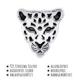 Monkimau Girls' Tiger Stud Earrings 925 Sterling Silver, Sterling Silver