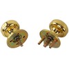 Maxtech 10332 Polished Brass US3 Interior Exterior Knob Rose Kit