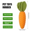Shengxi Quietschendes Hunde Kauspielzeug Karotte Hundespielzeug Gummi Hunde Zahnreinigungs Spielzeug