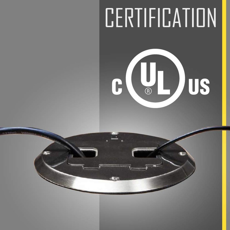 RACO 6239NI Floor Kit with Recessed Duplex 15A TR Device