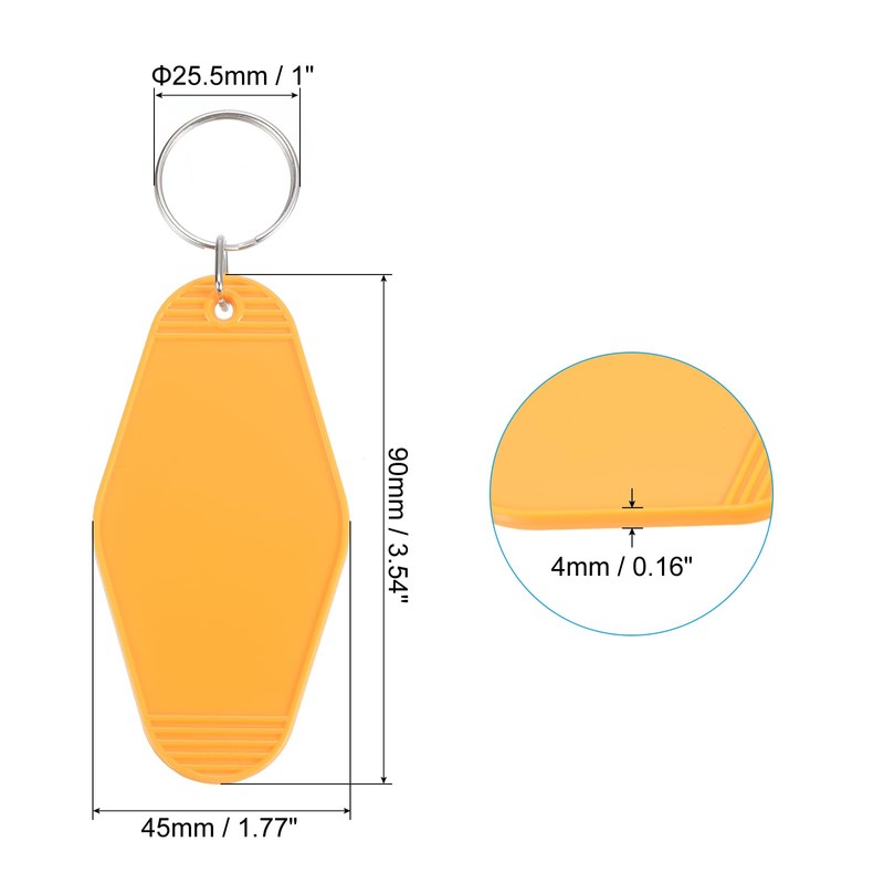 [PATIKIL] Motel Keychains, Retro, 10 Pcs, Blank Hotel Keychains, Lambus,