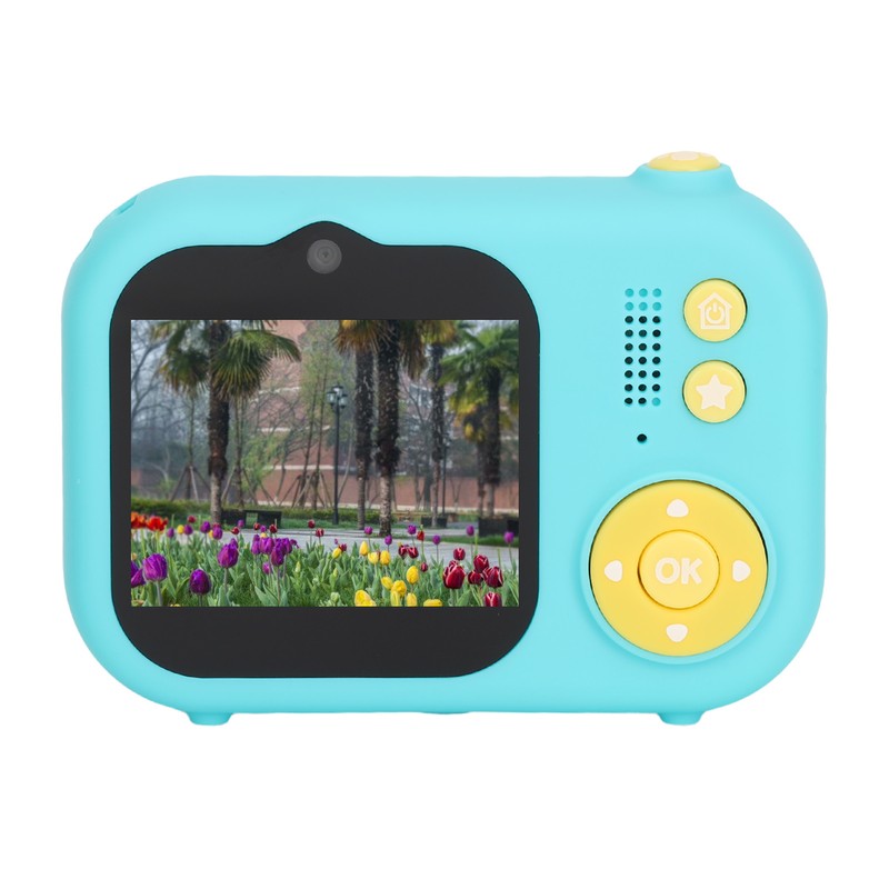 Kids Camera Blue 48MP Dual Lens 2.4inch IPS Screen 600mAh