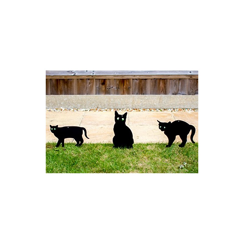 Pestbye® Set of 3 Cat Scarers Cat Silhouettes with Lifelike