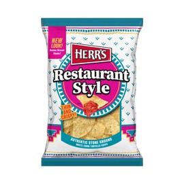 Herr's Restaurant Style White Corn Tortilla Chips, 12 Ounce (Pack of 7 Bags) – Thick, Crunchy White Corn Tortilla Chips – Great for Dipping and Entertaining