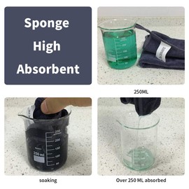 Paño de limpieza de microfibra de Surprise, ultraabsorbente y súper suave, multiusos para limpiar la ropa, para limpiar la casa, la cocina, el barco, el coche (30,48 x 30,48 cm), color gris