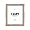 12x10 Silver Ornate Photo Frame With White Mat For 9x6