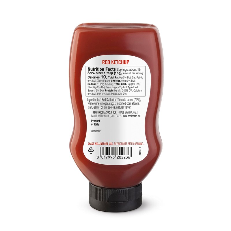 Cosi Come Italian Tomato Ketchup – All-Natural Ketchup Made with