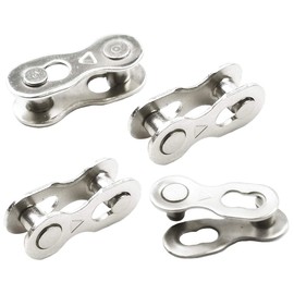 Hyamass 4 Pairs Bicycle Missing Link 6 Speed 7 Speed 8 Speed Chain Reusable Steel Bike Chain Link（Silver）