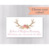 40ct - Deer Antler Address Labels, Christmas Card Return Address