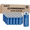 Powermax 24-Count Double AA Batteries, Ultra Long Lasting Alkaline Battery