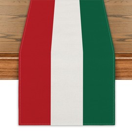 Italy Table Runner Green White Red Stripes Italy Table Cover Italy Puerto Rico Table Runner Striped Ltalian Puerto Rico Party Decor Italy Decorations for Home Party