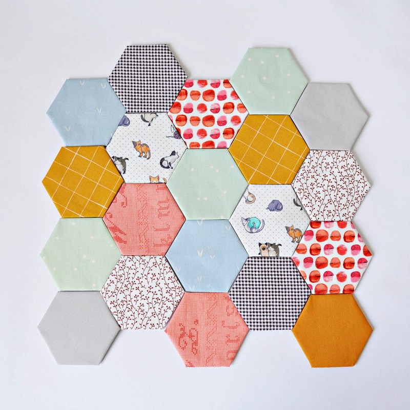 sourcing map 100 Count English Paper Piecing Small Extended Hexagon