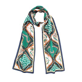 ANDANTINO 100% Silk Scarf for Women 59”*6.3” Long Shawls for Headscarf and Neck- Oblong Hair Wraps with Gift Packed (Red Green)