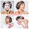 Zewurtuw Luxury Shower Cap Terry Cloth Lined EVA Waterproof Reusable