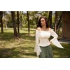 Renaissance Shirt for Women Off Shoulder Smocked Shirt Boho Lace
