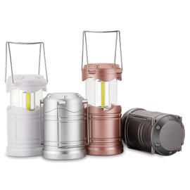 Lichamp LED Camping Lantern, 4 Pack Battery Powered Flashlight for Power Outages, Portable Collapsible Hanging Light Essential for Home, Outdoor, Emergency Lamp Survival Kit Gear for Hurricane, C4