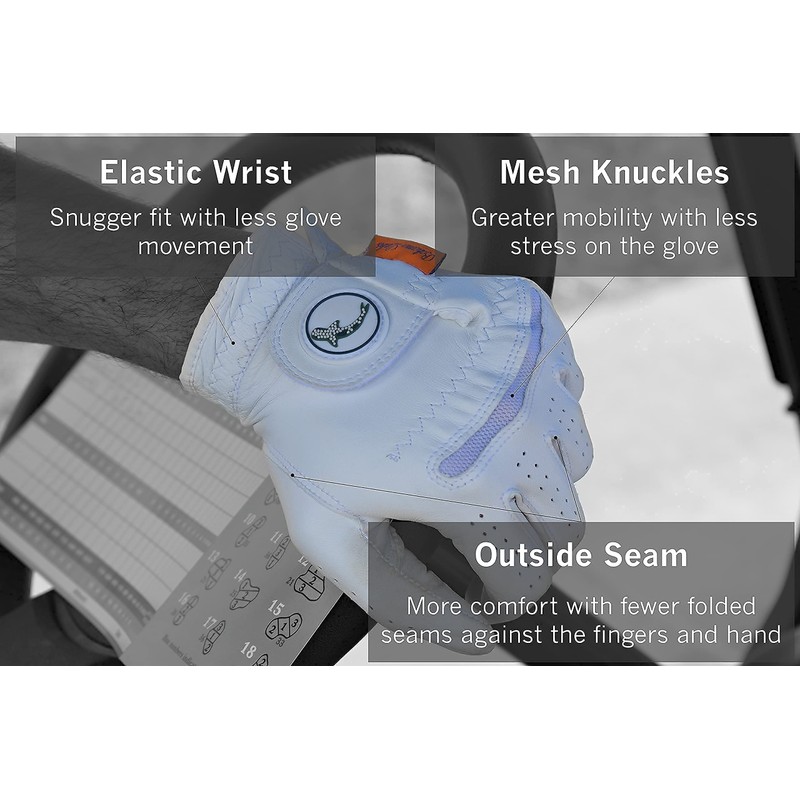 Bahama Links Golf Glove | Ocean Blue | Premium Cabretta