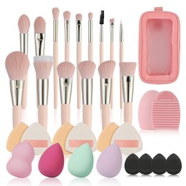 LHLXZQ Makeup Brush Set, 28-Piece Professional Makeup Brush Set, Gift Set for Face, Foundation, Blush, Eyeshadow, Contour, Concealer, Whitening, Beauty Egg, Random Colour