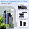 SEAOURA Magnetic Aquarium Glass Cleaner，Algae Scraper for Aquarium Fish Tank，