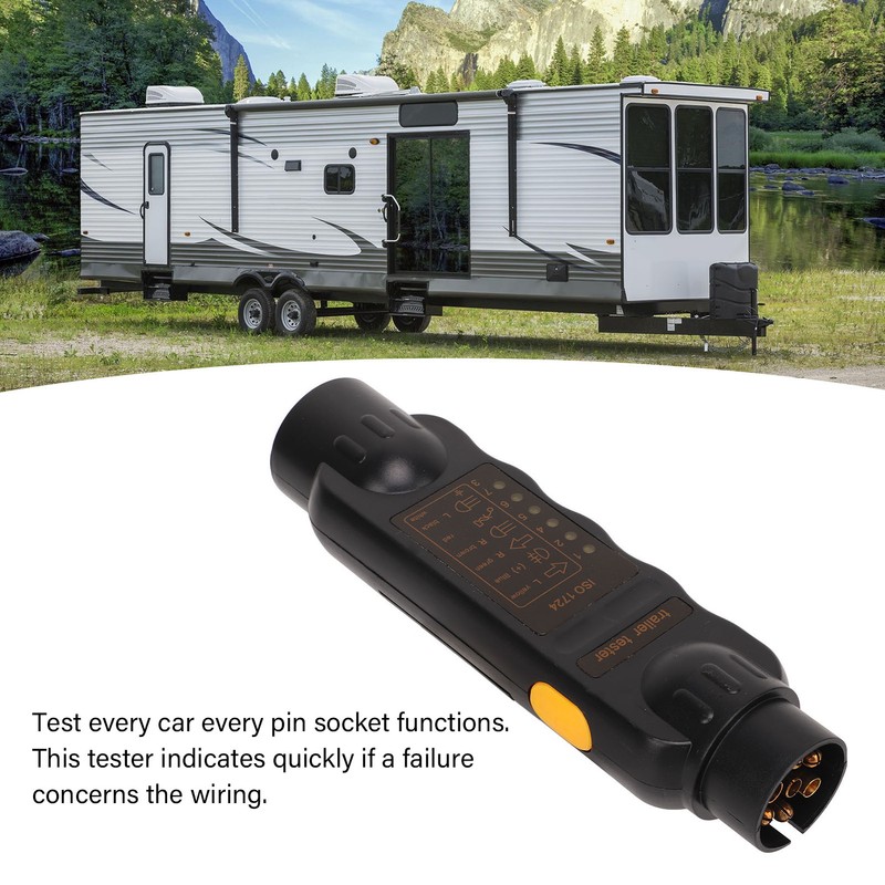 Trailer Socket Tester 7 Pin Electrical Tow Bar Wiring Circuit