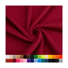 Pico Textiles 1 Yard - Burgundy Solid Fleece Fabric - Solid Color Fleece Fabric - Sold by The Yard - Variety of Colors - Ideal for Sewing Projects, Scarves, No Sew Throws and Tie Blankets.