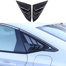 Rear Side Window Cover Louver Sport Style Cool Exterior Decoration，Fit for 11th Generation Honda Civic 2022 2023 2024 2025 Accessories， Scratch-Proof Side Window Cover (Carbon Fiber Pattern)