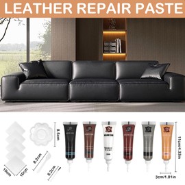 Leder Reparatur Set Schwarz Braun Grau Weiß Beige Flüssigleder Reparatur Set Lederreparaturset Autositze Kunstleder Reparaturset Sofa Lederreparatur Creme Schuhe Lederfarbe Risse Leather Repair Kit