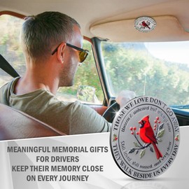 FLAGWIX Cardinal Gifts for Women Men - Metal Car Visor Clip 3 in - Sympathy Gifts for Loss of Loved One, Bereavement Gift Ideas, Cardinal Memorial Gift, Car Accessories for Sun Visor Clip