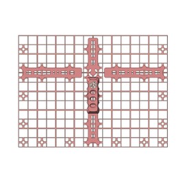 192 x 1"x1" Square Large Size Multi Cutter (12.5"x16.5", Fits in a Commercial Half Sheet Pan) with Handle