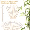 200 Pcs Pearl Cocktail Picks 4.7Inch Toothpicks Cocktail Sticks Bamboo