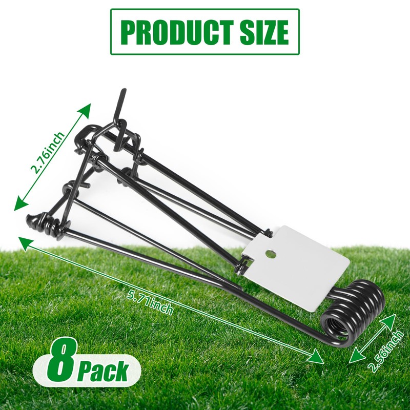 8 Pack Mole Gopher Traps for Outdoor Lawn and Garden,