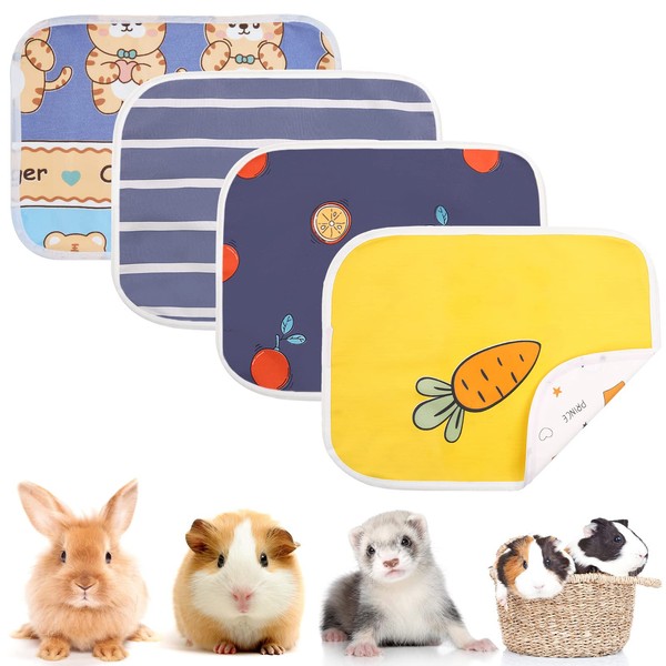 Guinea Pig Cage Liners, 4 Pack Waterproof Machine-Washed and Reused